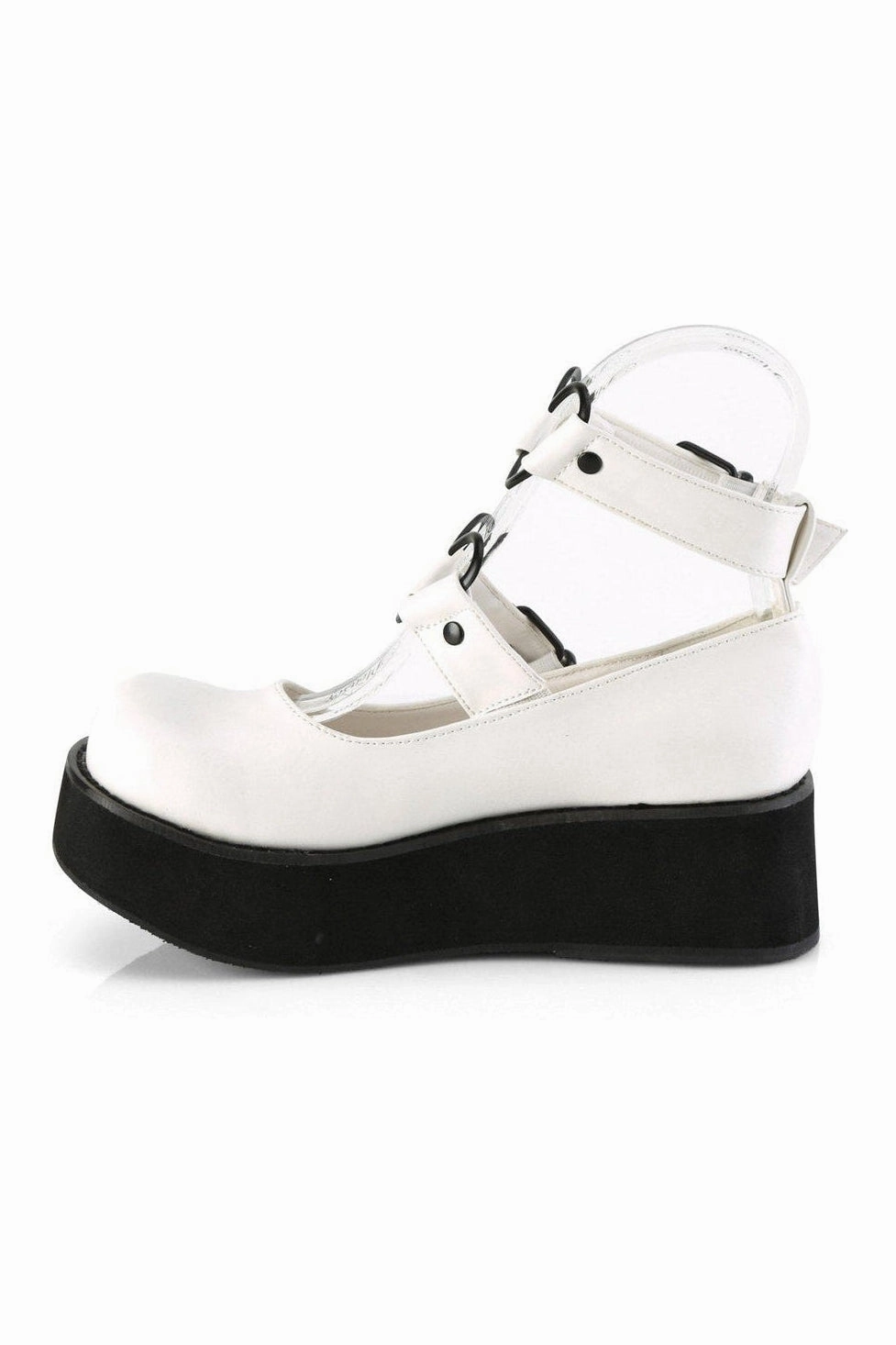 SPRITE-02 Mary Jane | White Faux Leather