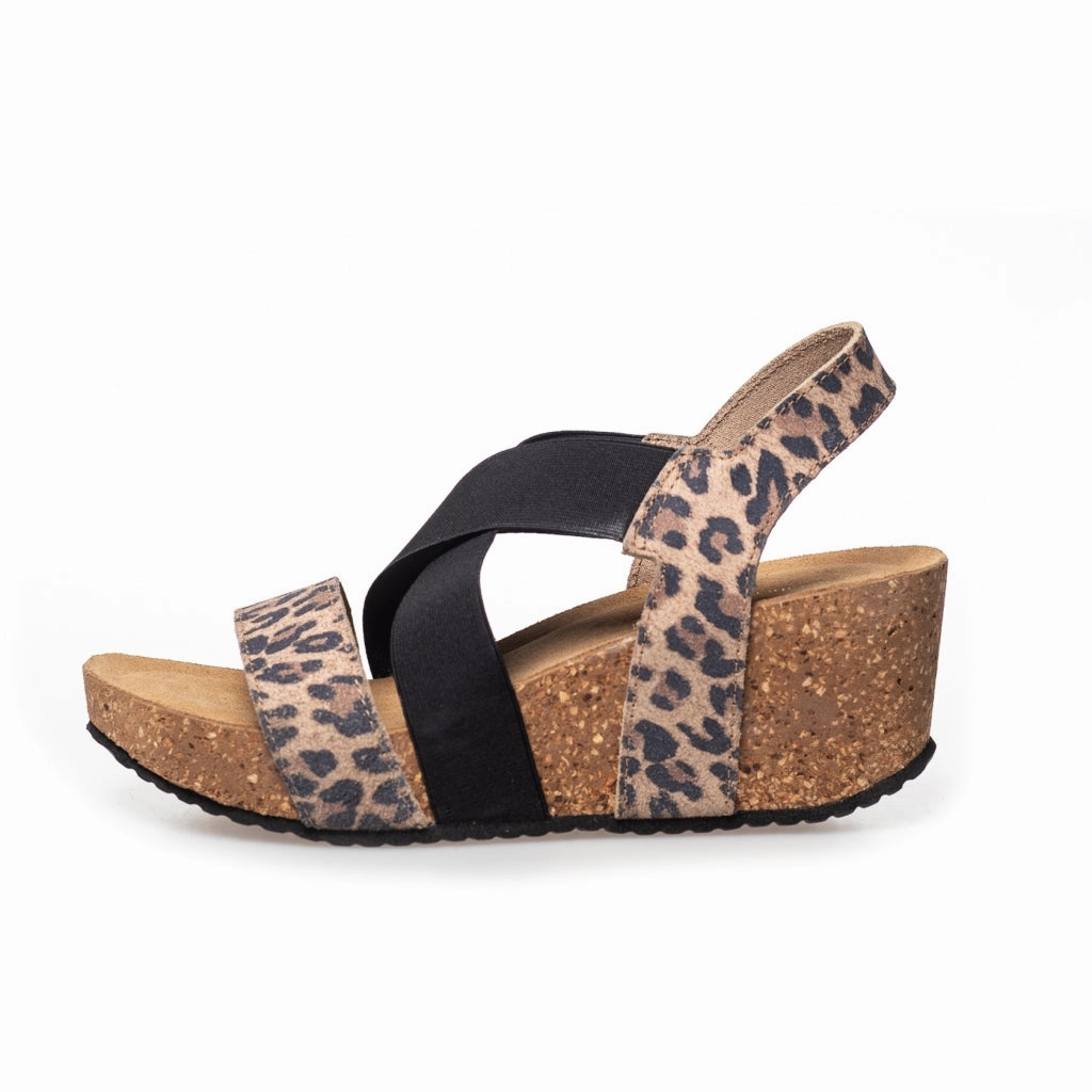 STACIA LEP. 22 - BROWN LEOPARD/BLACK ELASTIC