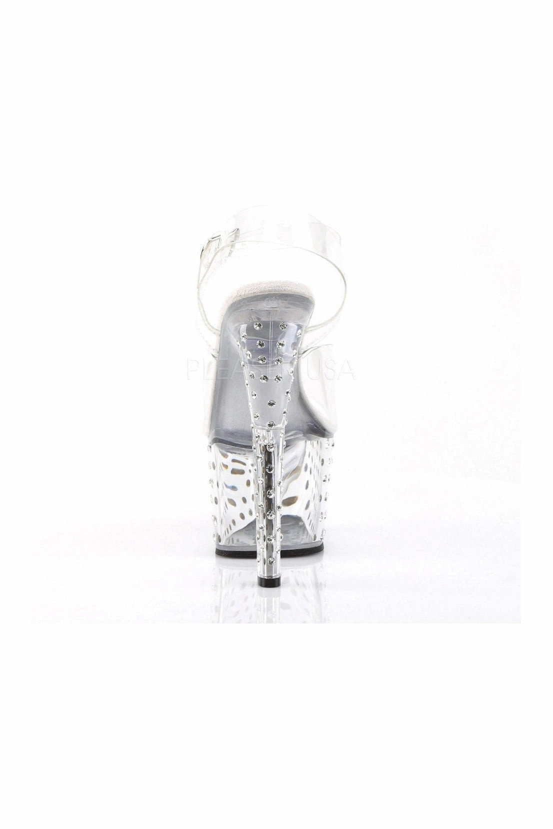 STARDUST-708 Platform Sandal  | Clear Vinyl