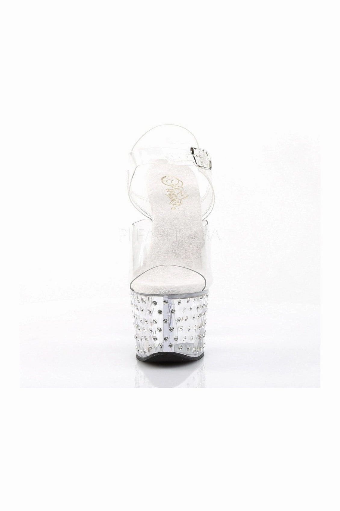 STARDUST-708 Platform Sandal  | Clear Vinyl