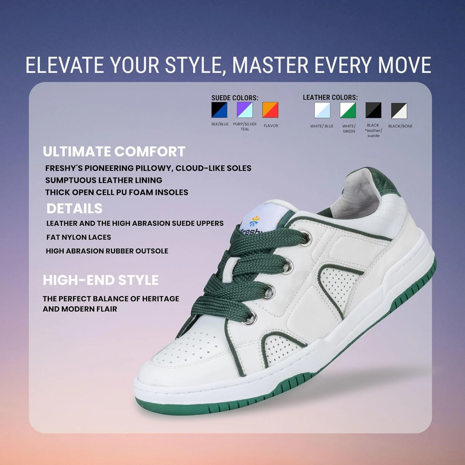 Steezy Durable Fashion Sneakers - Comfortable Everyday Sneakers and Lightweight Skate Shoes for Men and Women