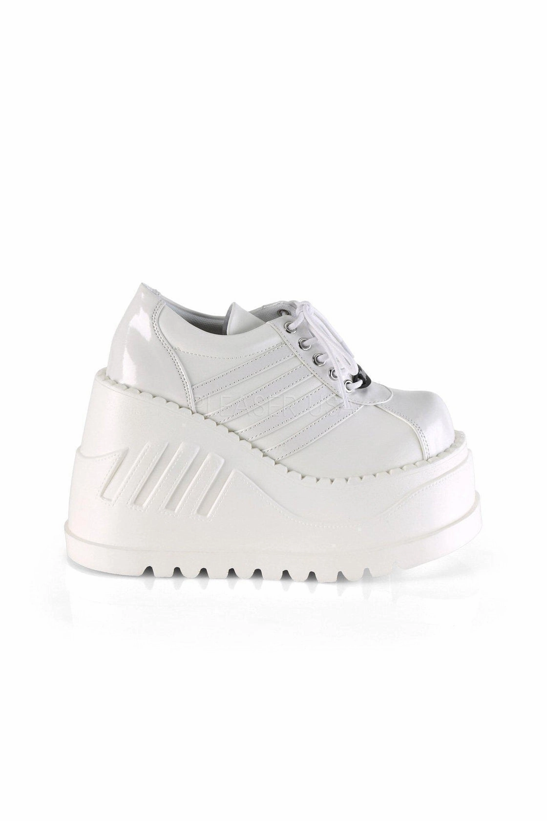STOMP-08 Demonia Wedge | White Patent
