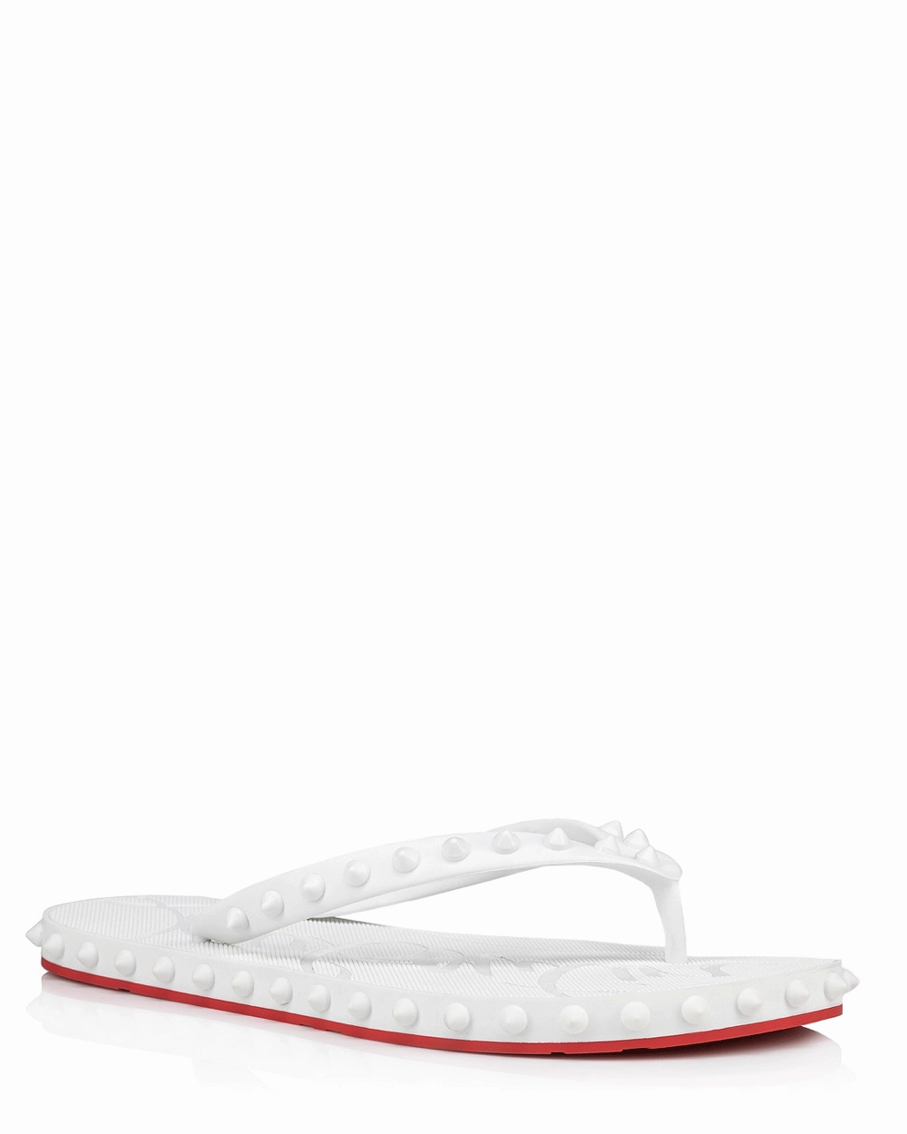 Super Loubi Rubber Flip Flop in Bianco