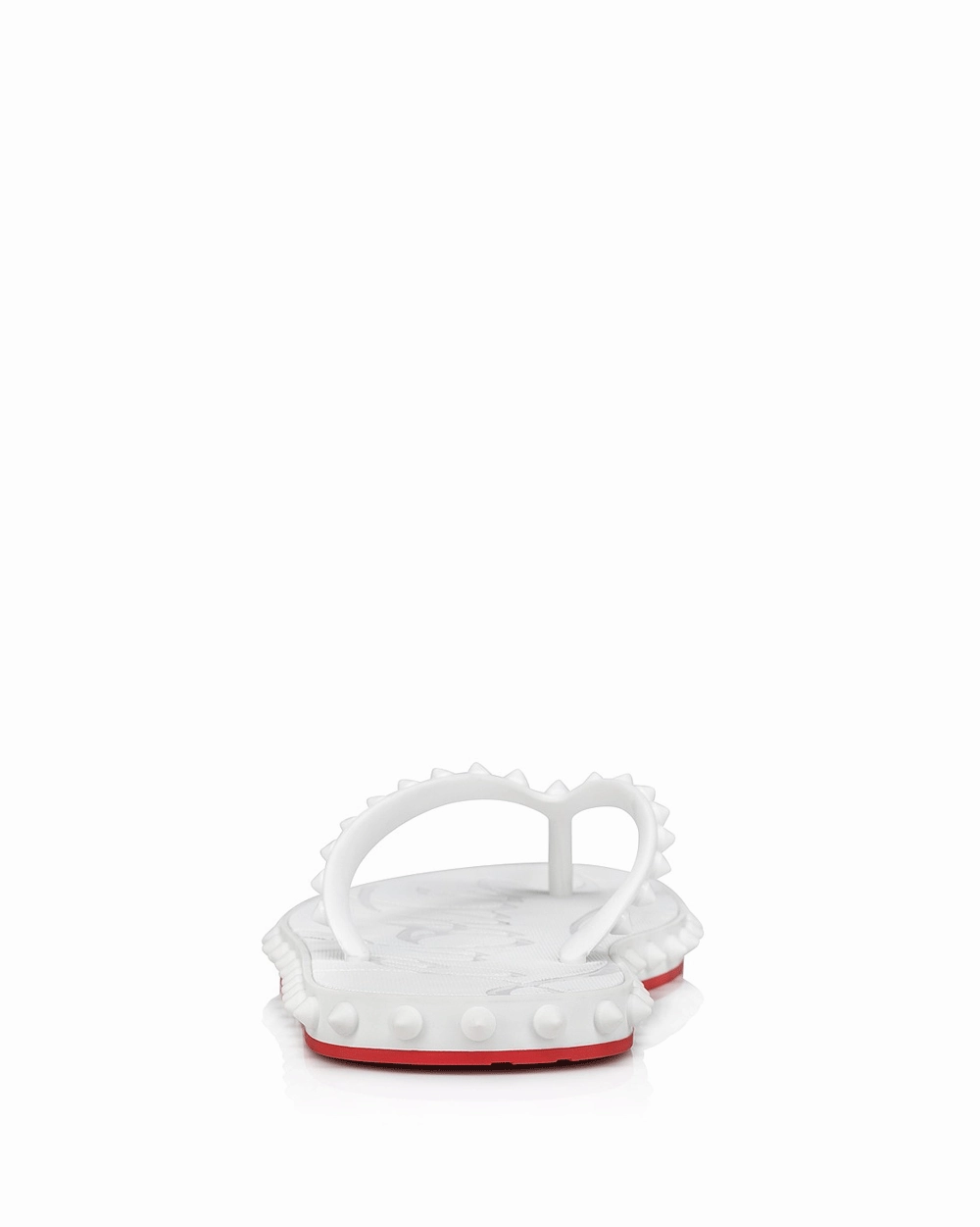 Super Loubi Rubber Flip Flop in Bianco