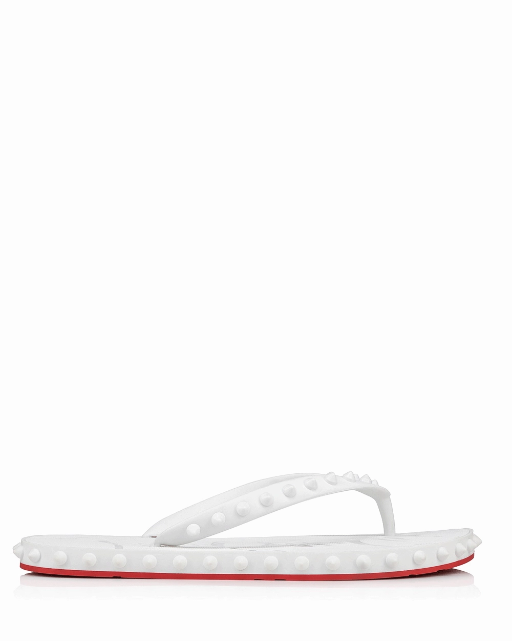 Super Loubi Rubber Flip Flop in Bianco