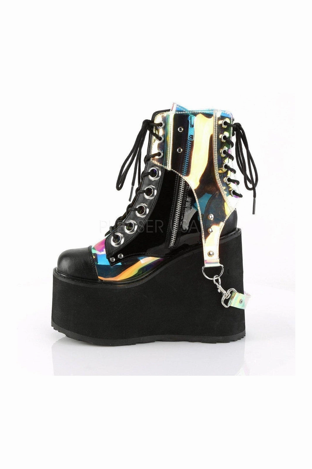 SWING-115 Demonia Platform Pump | Black Patent