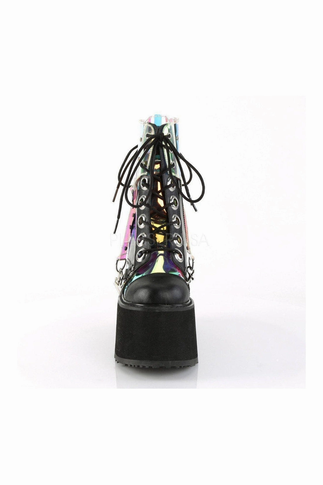 SWING-115 Demonia Platform Pump | Black Patent