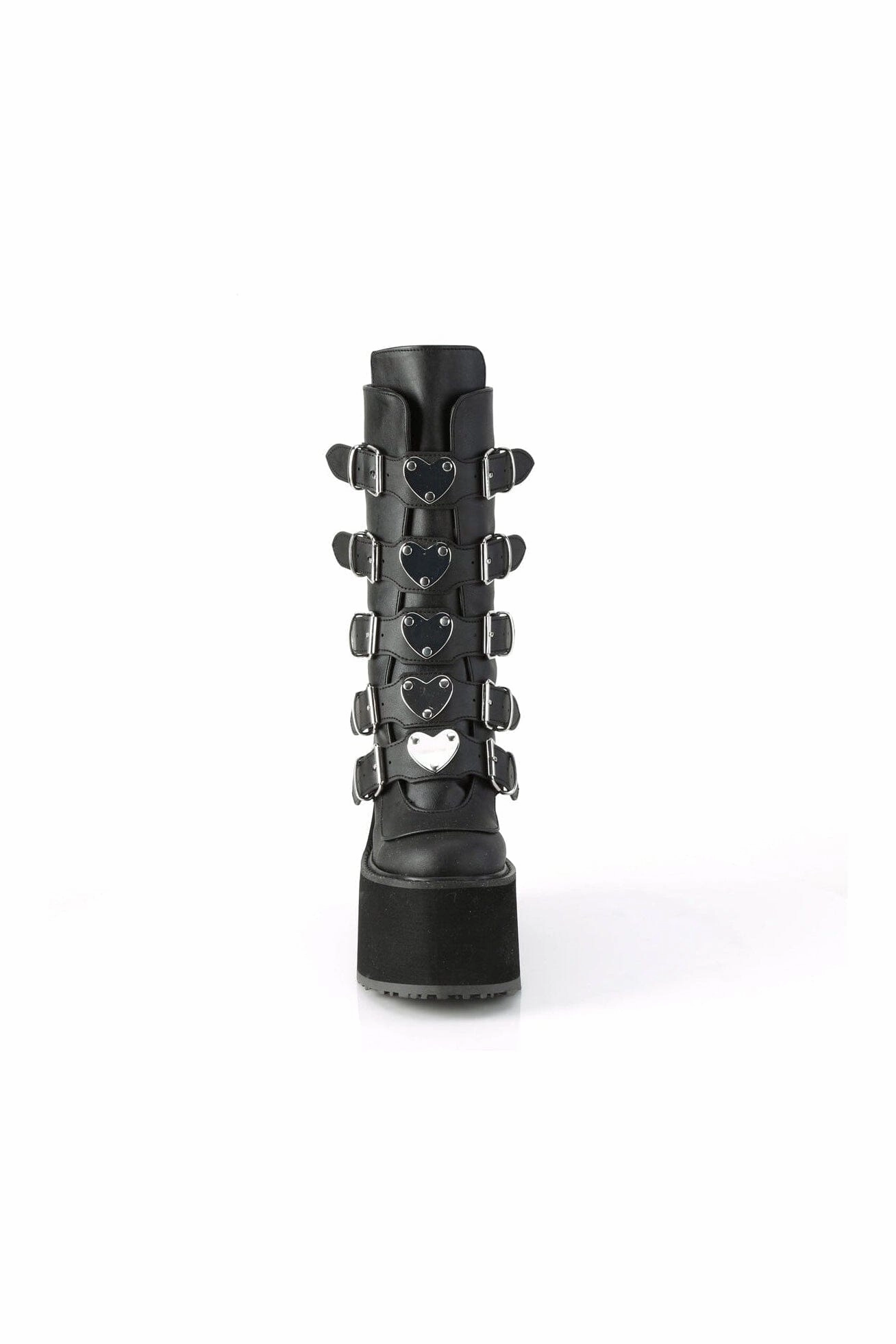 SWING-230 Black Vegan Leather Knee Boot