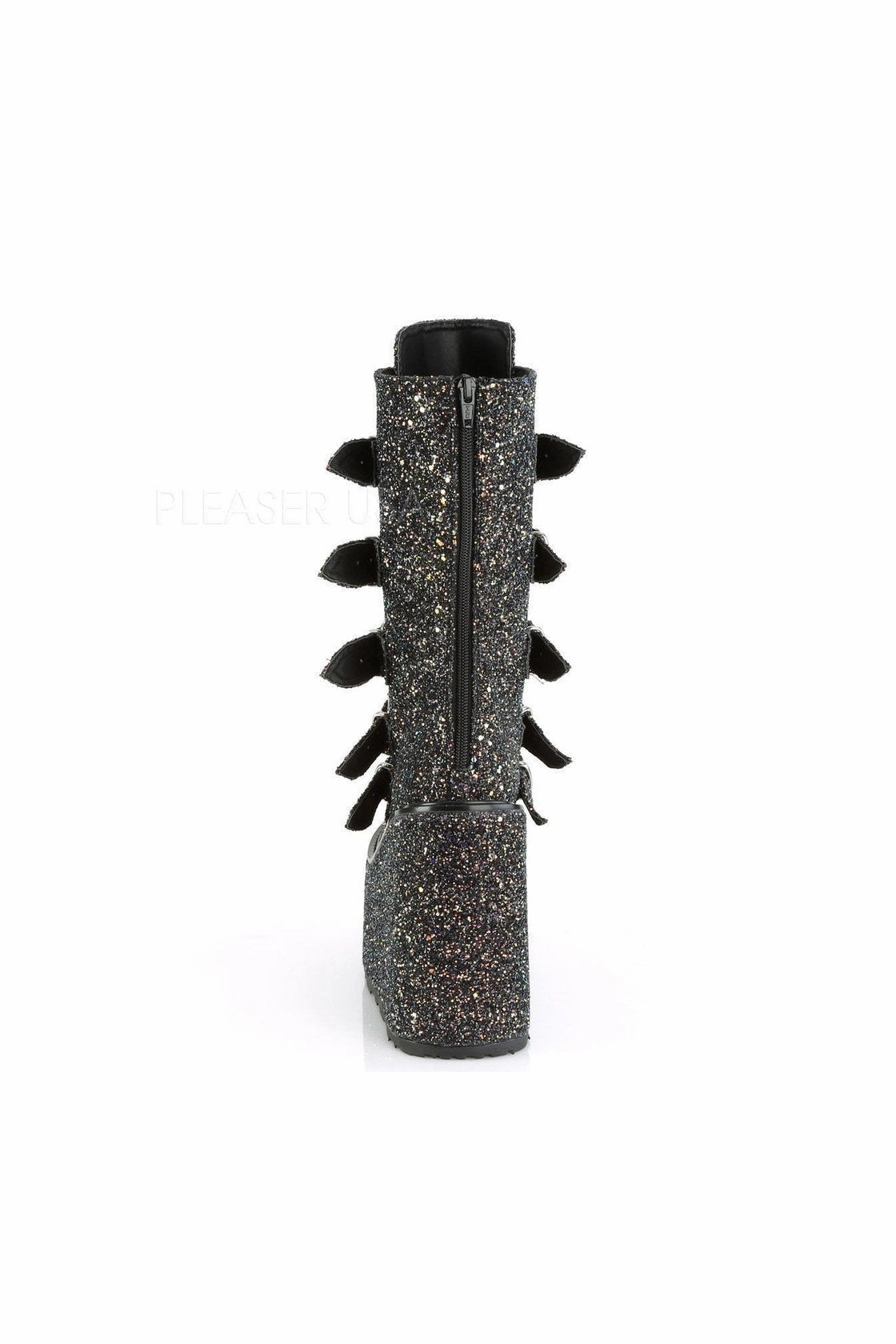 SWING-230G Demonia Knee Boot | Black Glitter