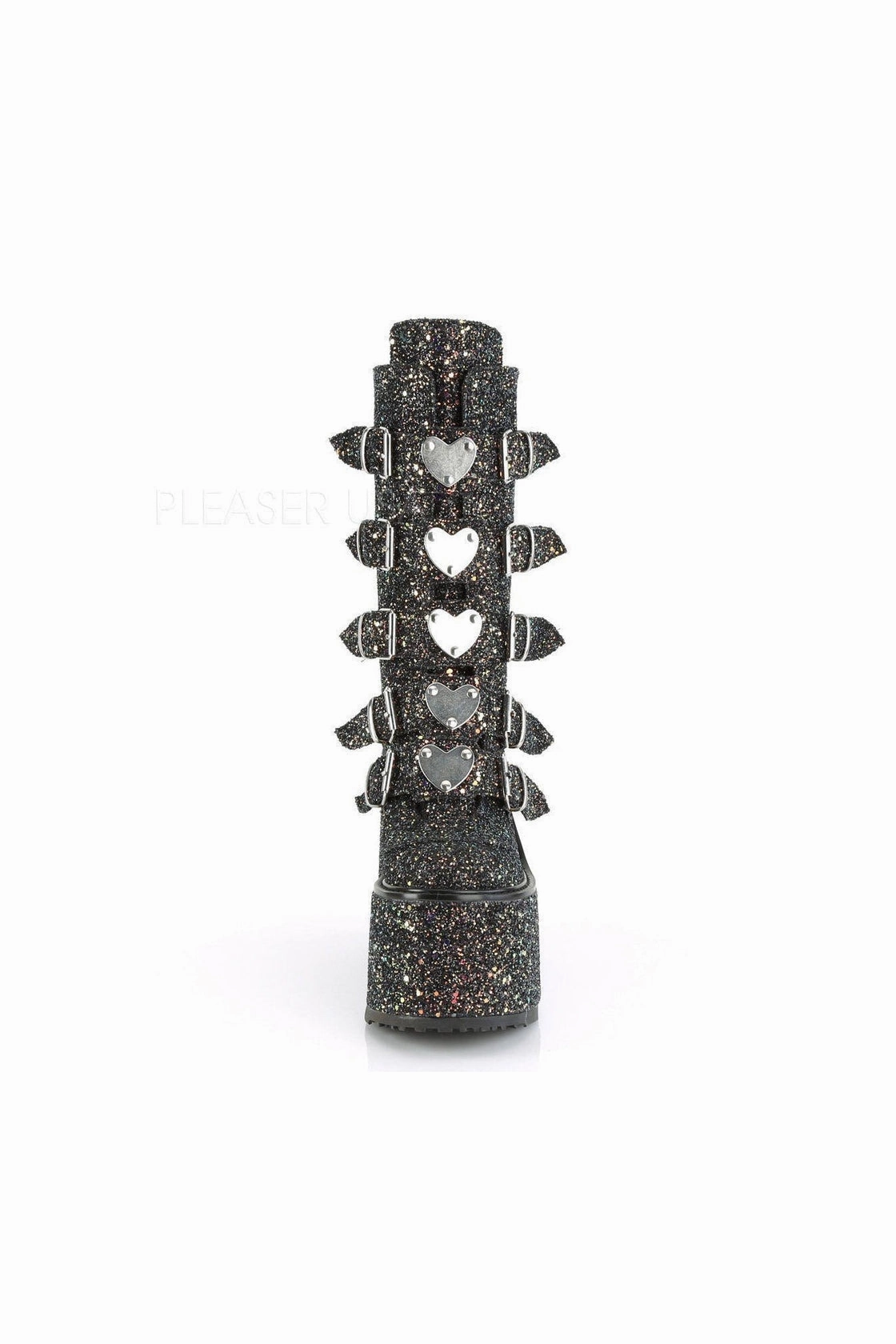 SWING-230G Demonia Knee Boot | Black Glitter