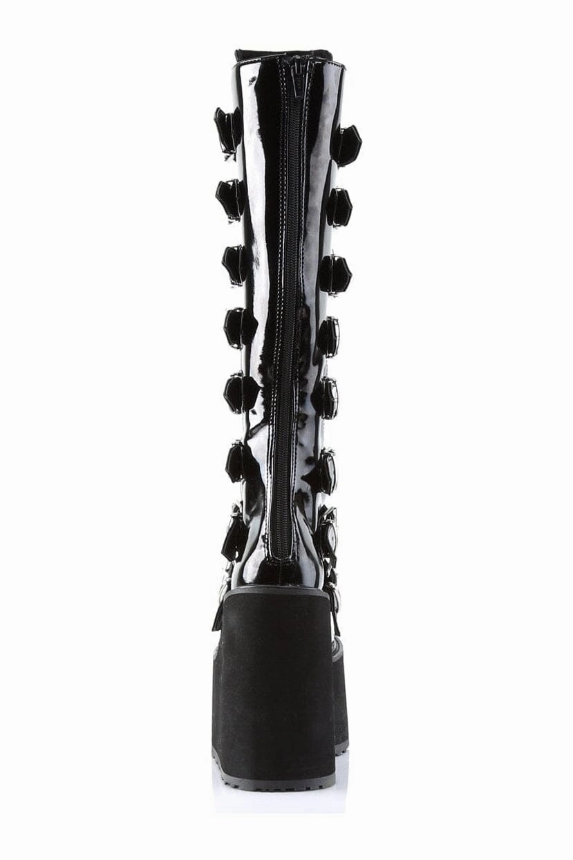 SWING-815 Black Patent Knee Boot
