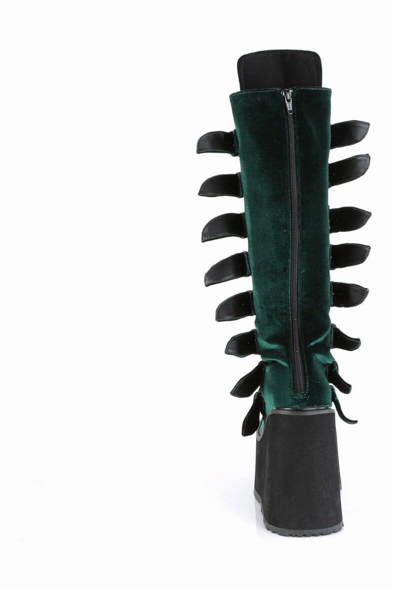 SWING-815 Green Vegan Suede Knee Boot