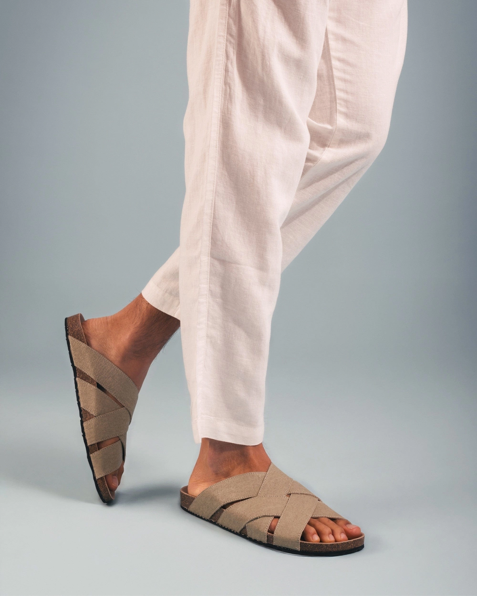 Tanna Unisex Piatex Vegan Leather Sandals | Green