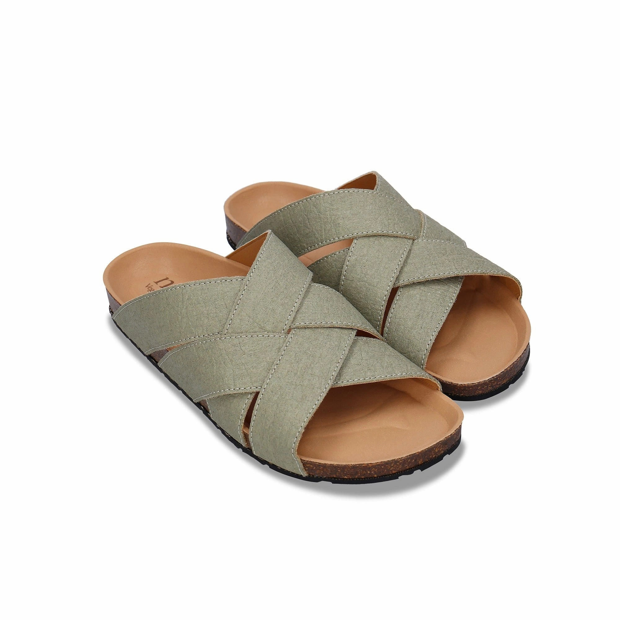 Tanna Unisex Piatex Vegan Leather Sandals | Green