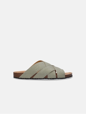 Tanna Unisex Piatex Vegan Leather Sandals | Green