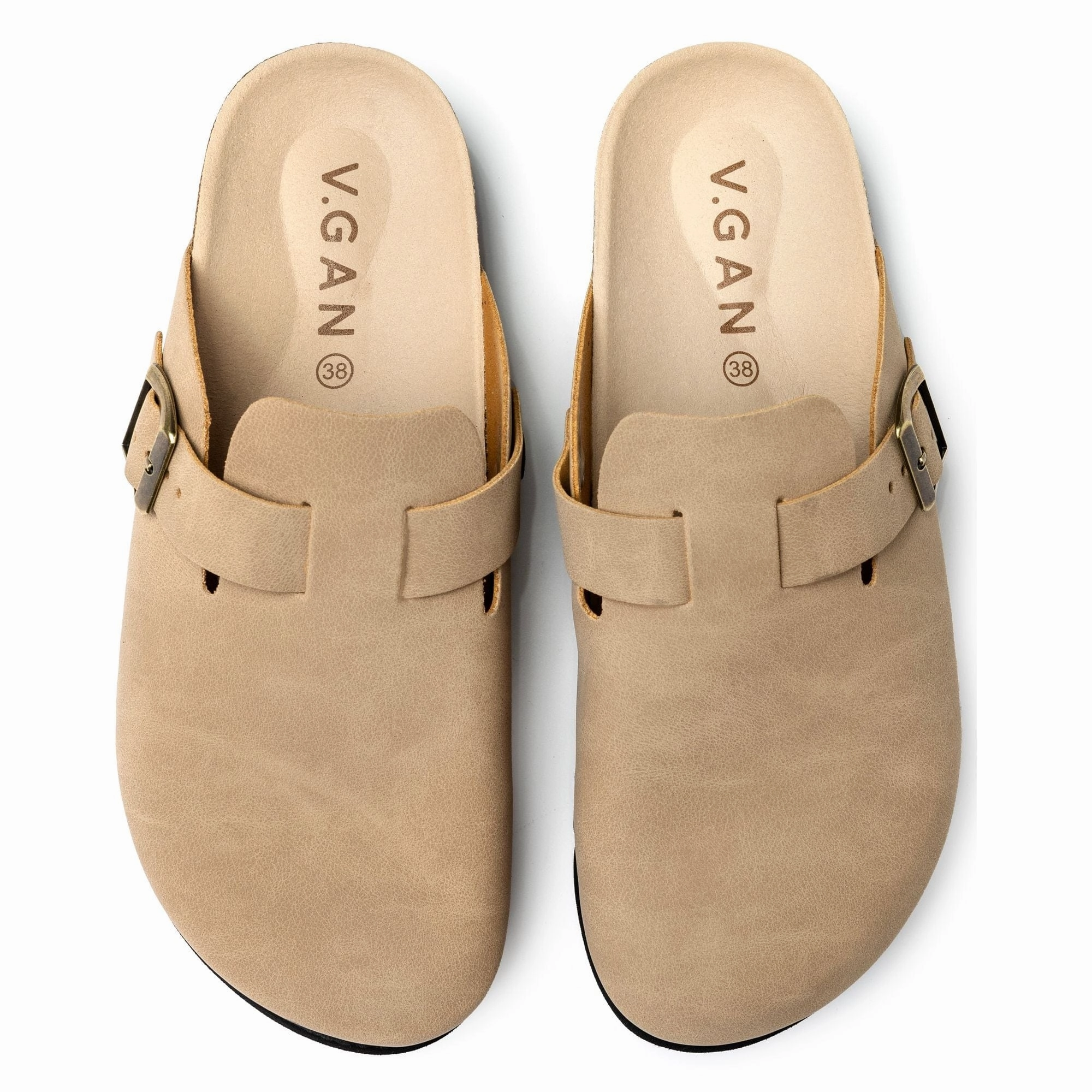 Taro Women's Footbed Vegan Sandals | Natural Taupe