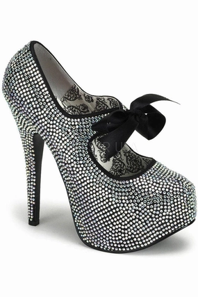 TEEZE-04R Pump  | Iridescent   Rhinestones