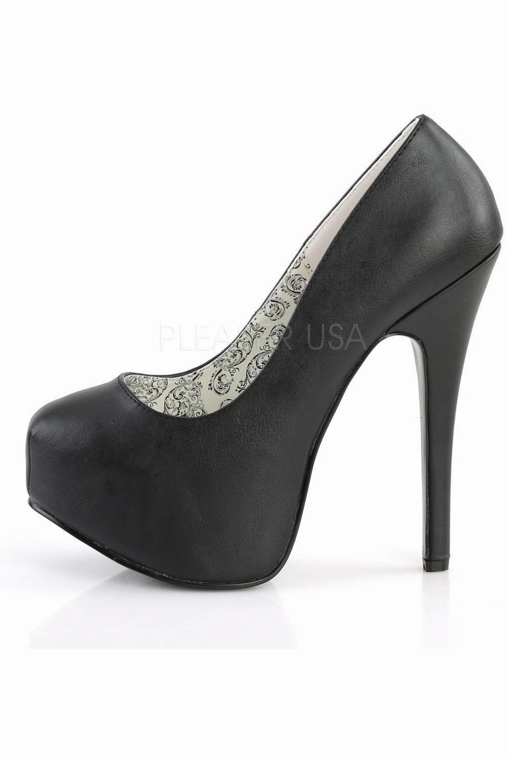 TEEZE-06 Pump  | Black Faux Leather