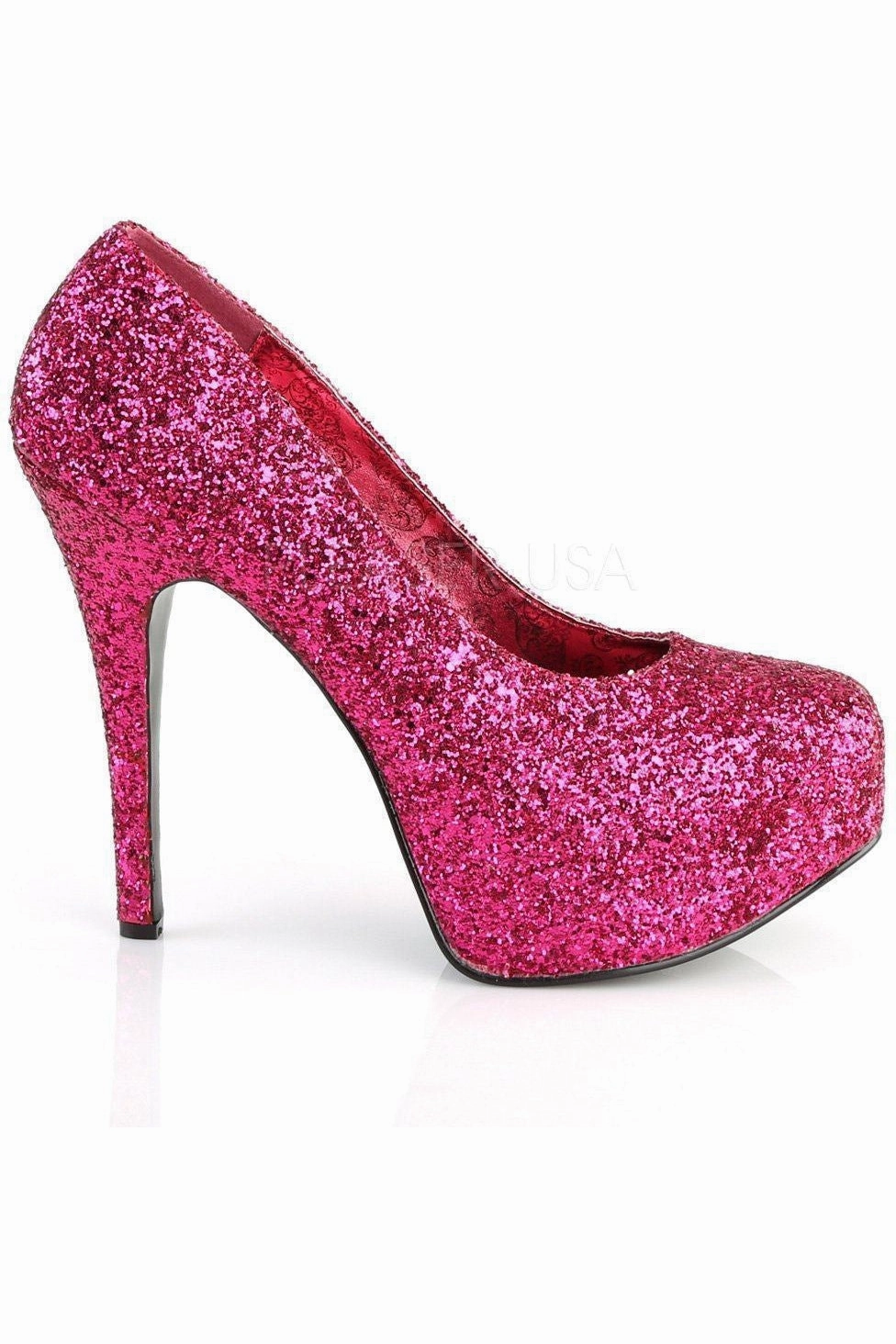 TEEZE-06GW Pump  | Fuchsia Glitter