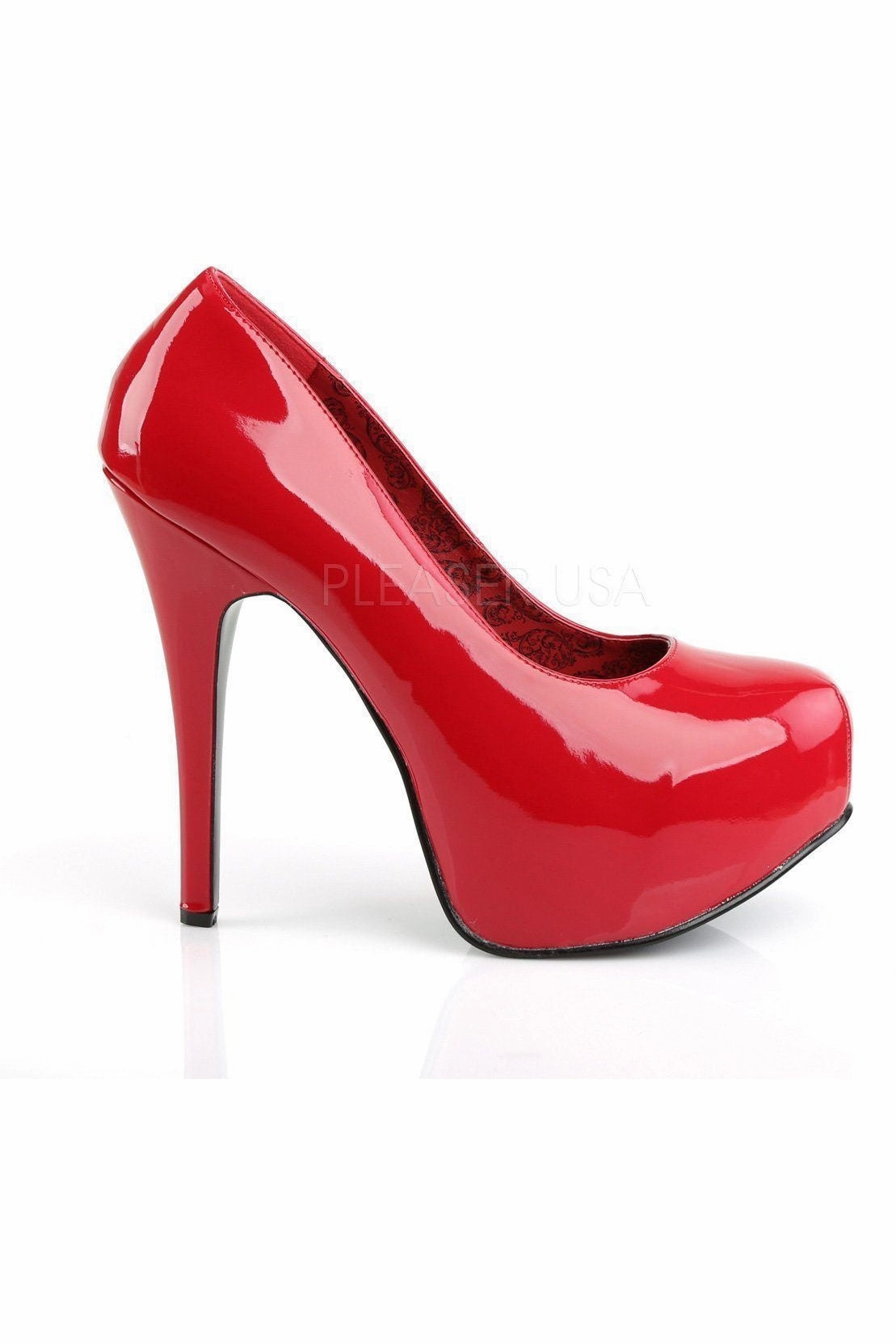 TEEZE-06W Pump  | Red Patent