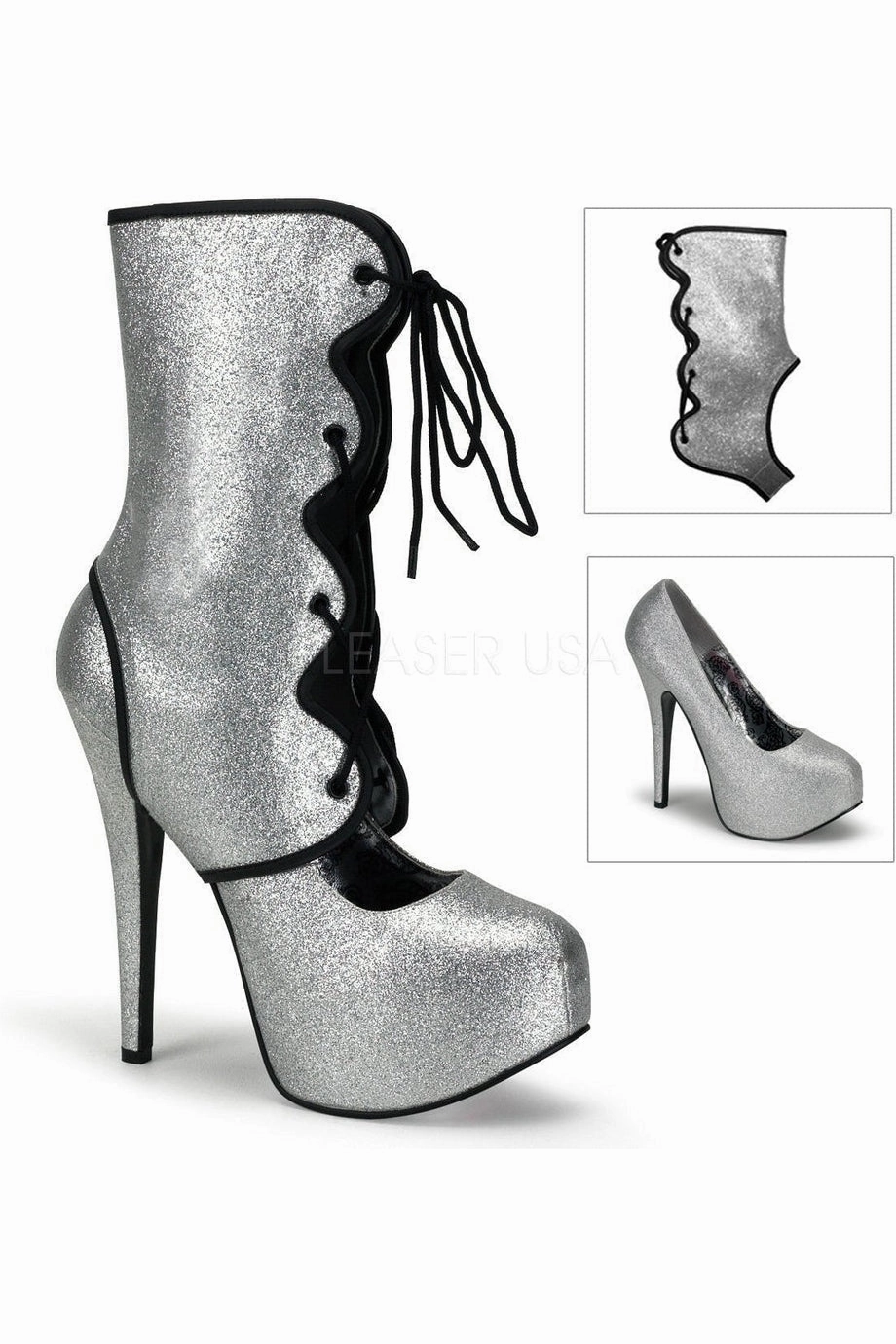 TEEZE-31G Pump  | Silver Glitter