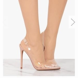 Terry Nude Sling Back Heels