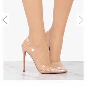 Terry Nude Sling Back Heels