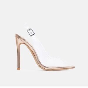 Terry Rose Gold Sling back heels