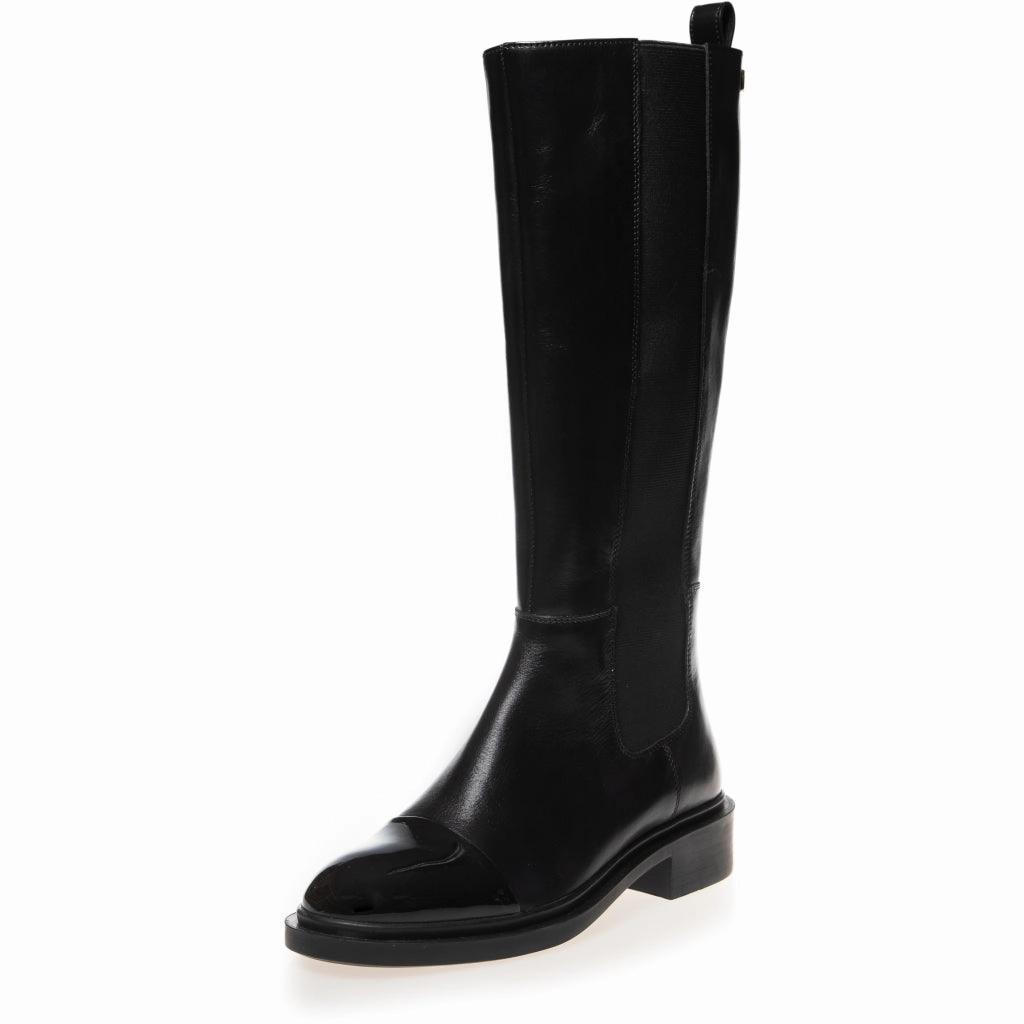 THE LOVE BOOT PATENT / TOE - BLACK