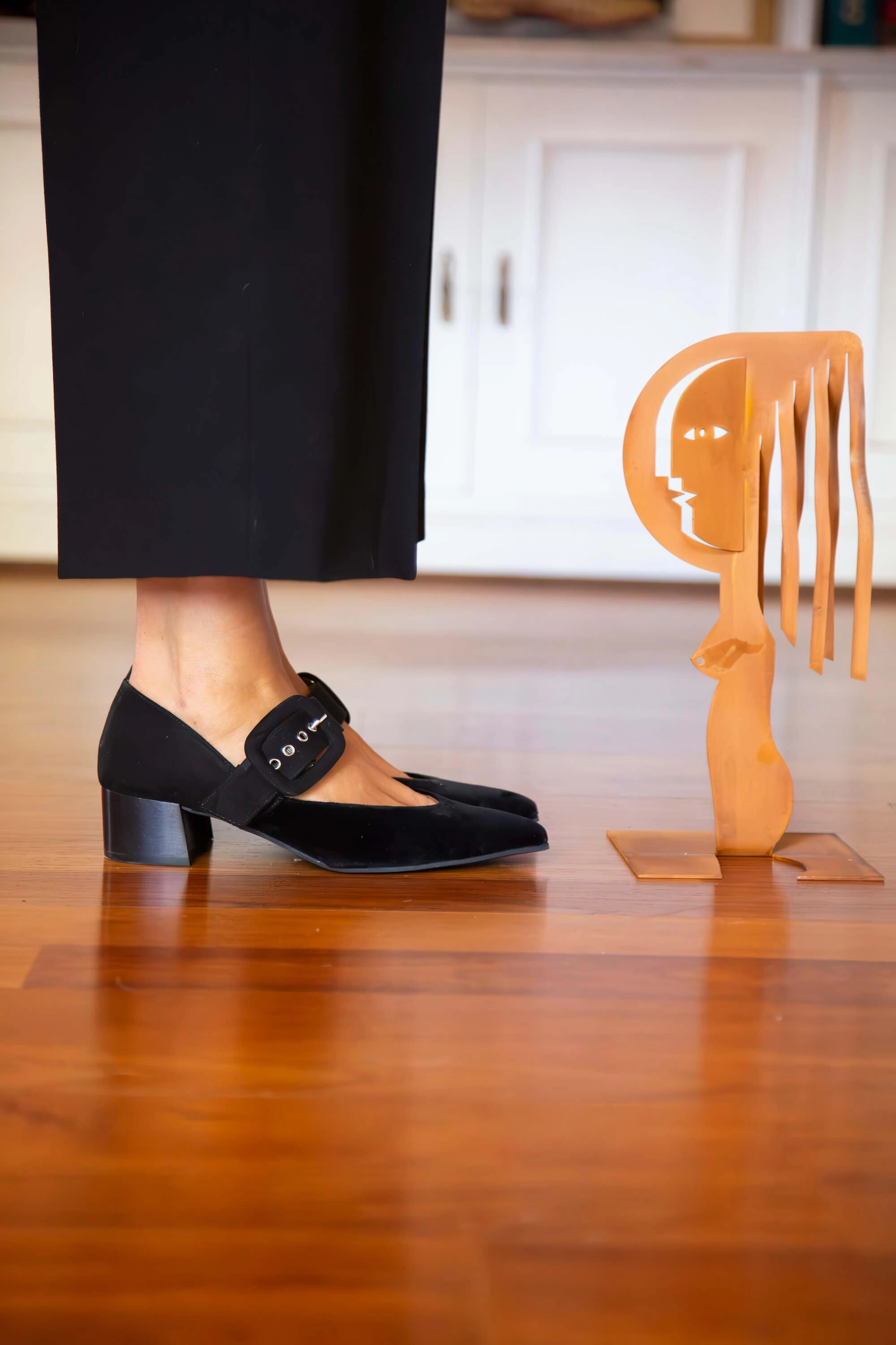 Tulip Eco Suede Vegan Heeled Sandals | Black