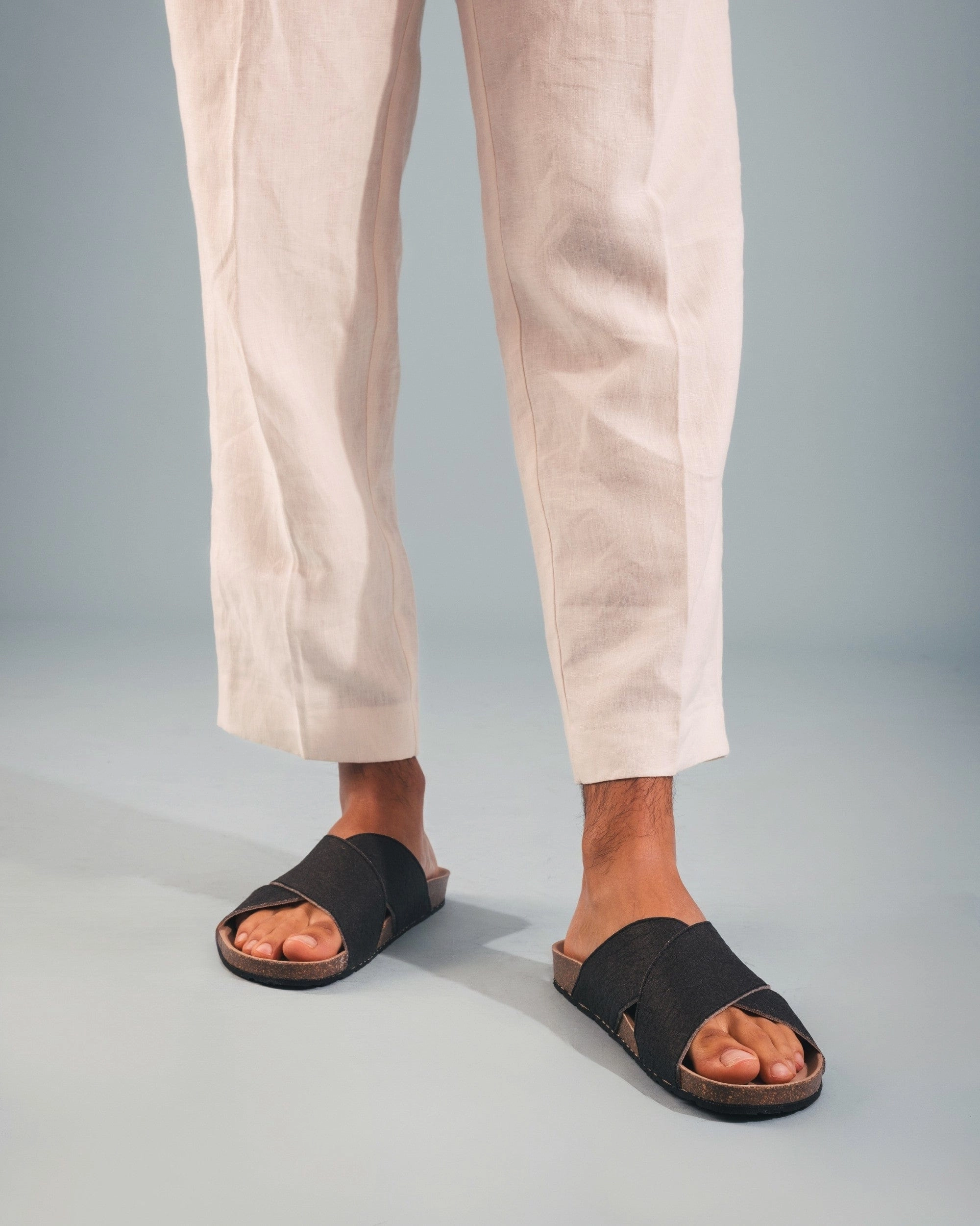 Tupai Unisex Piatex Vegan Leather Sandals | Black