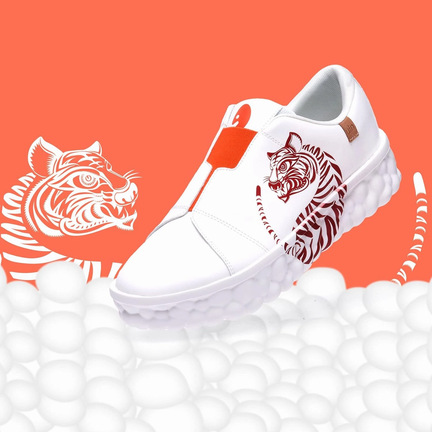 UIN Women's Fashion Sneakers Lightweight Walking Casual Slip Ons Art Painted Athletic Travel Skate Shoes Las Ramblas