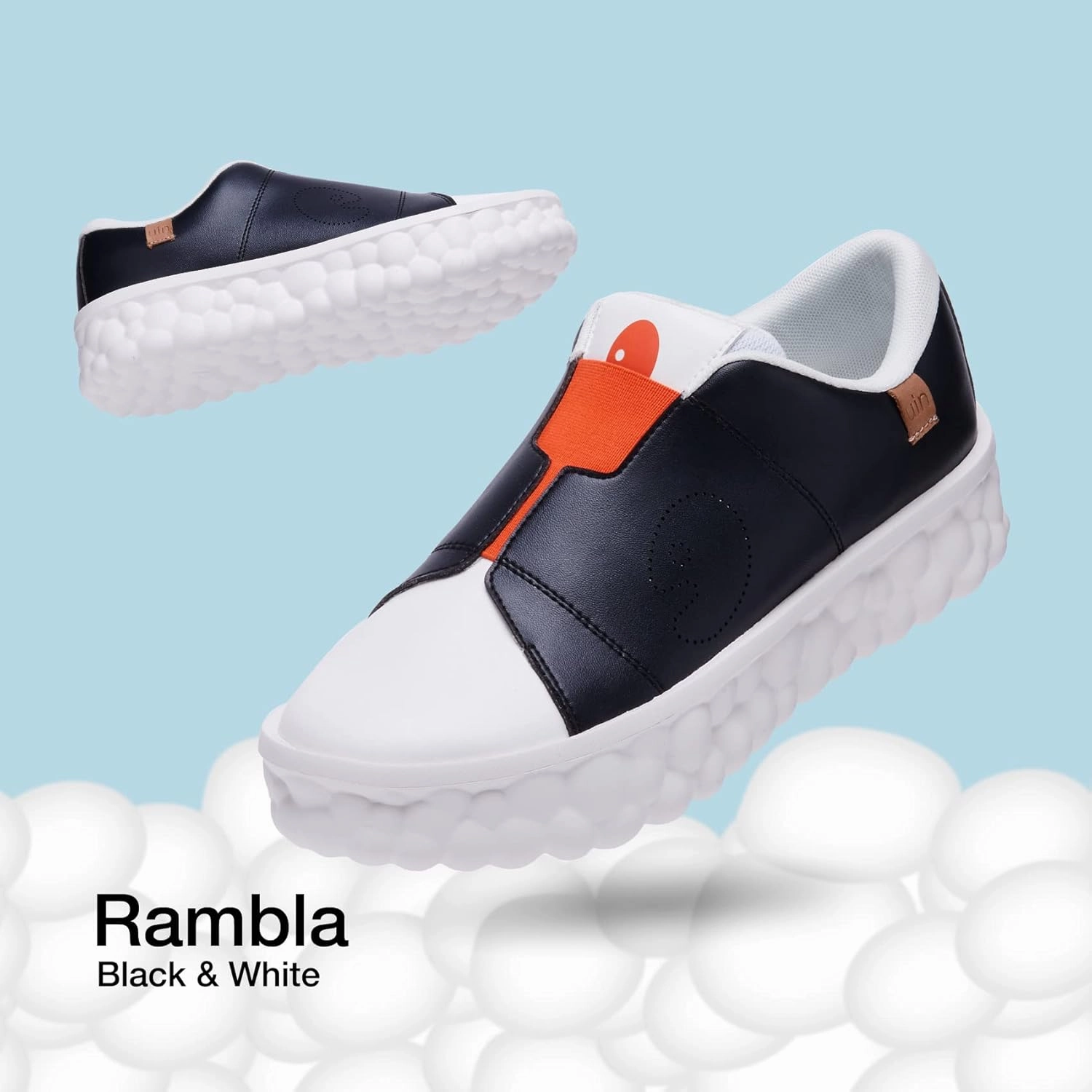UIN Women's Fashion Sneakers Lightweight Walking Casual Slip Ons Art Painted Athletic Travel Skate Shoes Las Ramblas