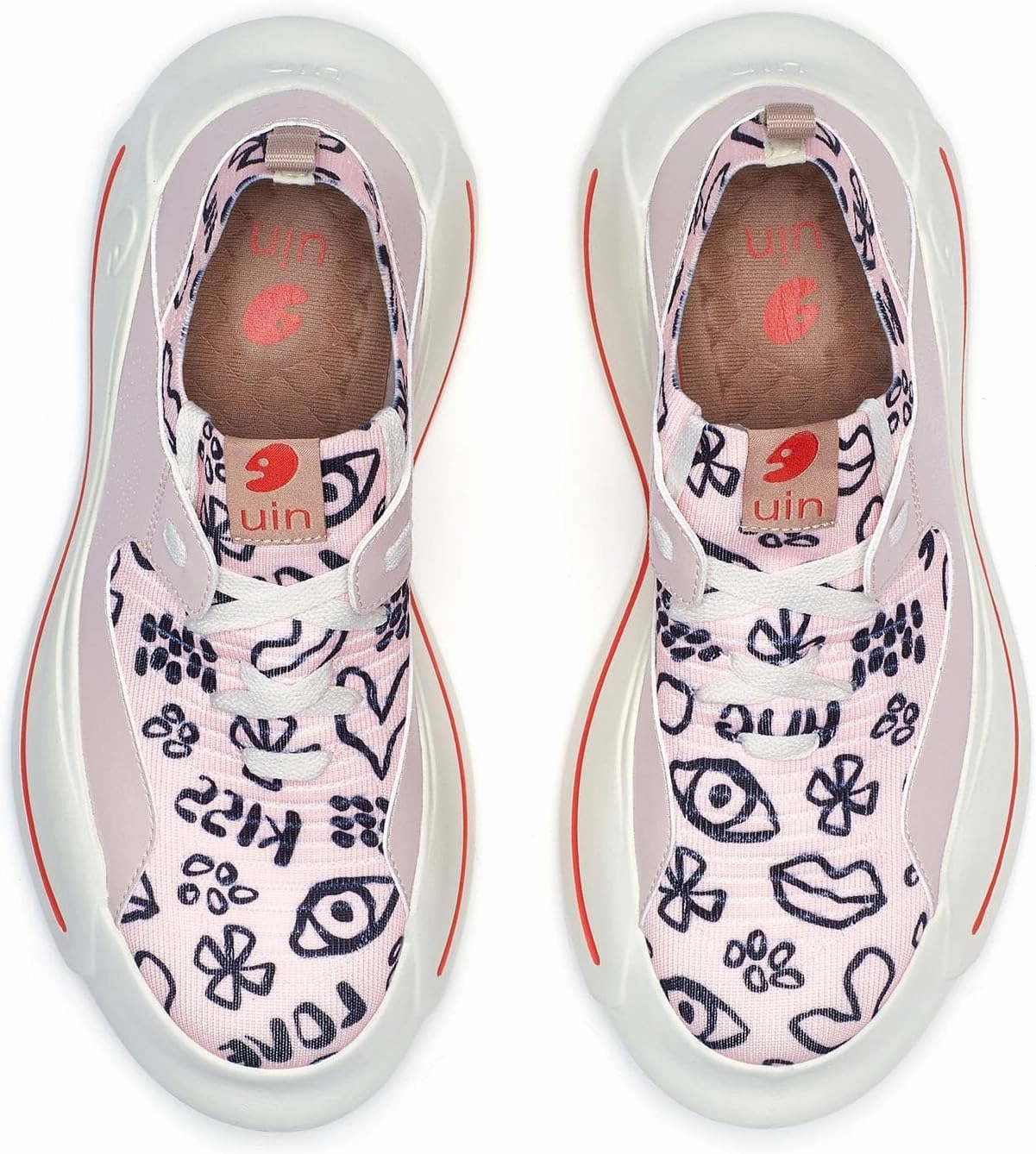UIN Women's Platform Fashion Sneakers Walking Skateboarding Shoes Santander