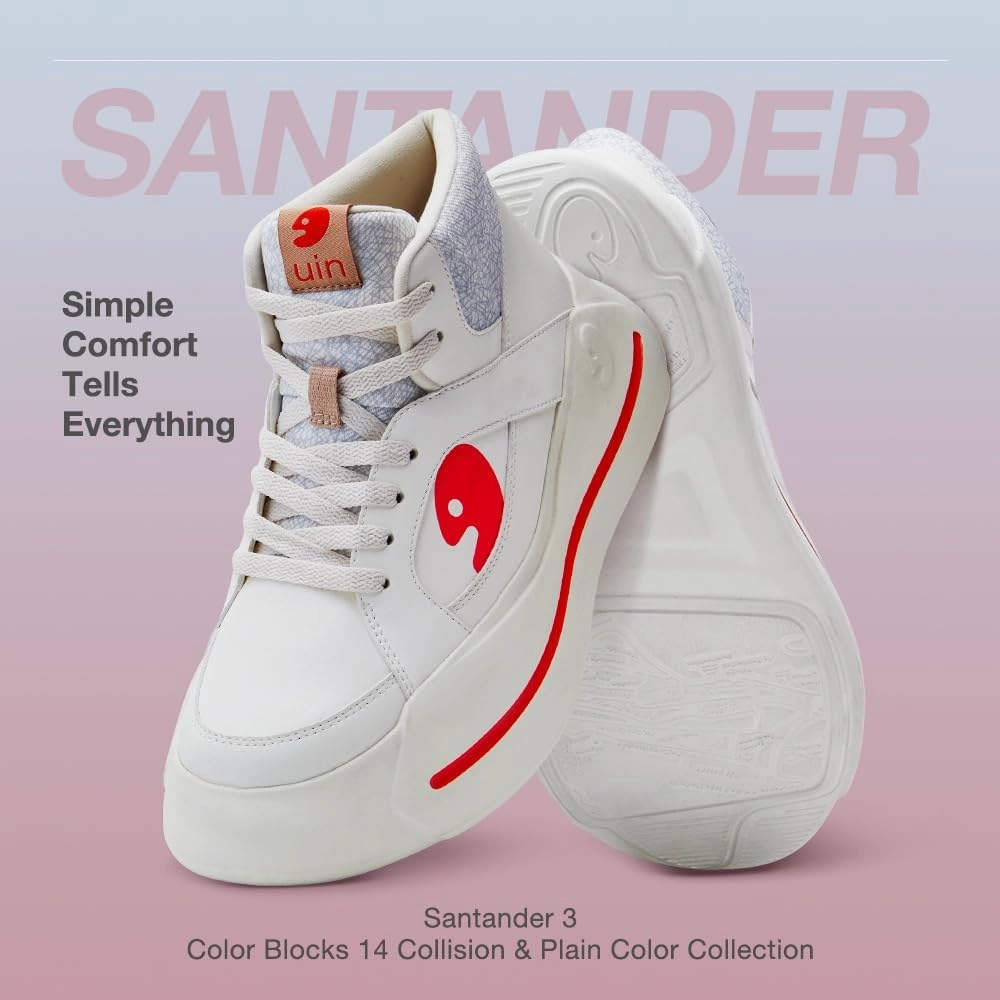 UIN Women's Platform Fashion Sneakers Walking Skateboarding Shoes Santander