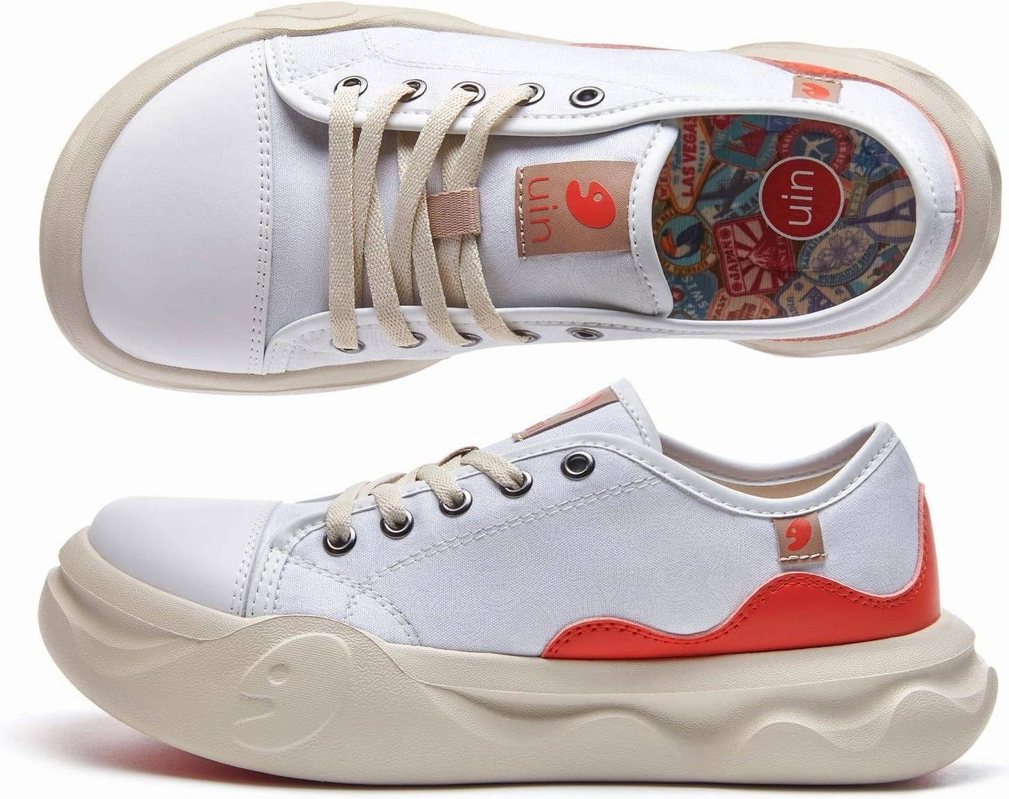UIN Women's Skateboard Shoes Fashion Sneakers Walking Art Travel Shoes Segovia
