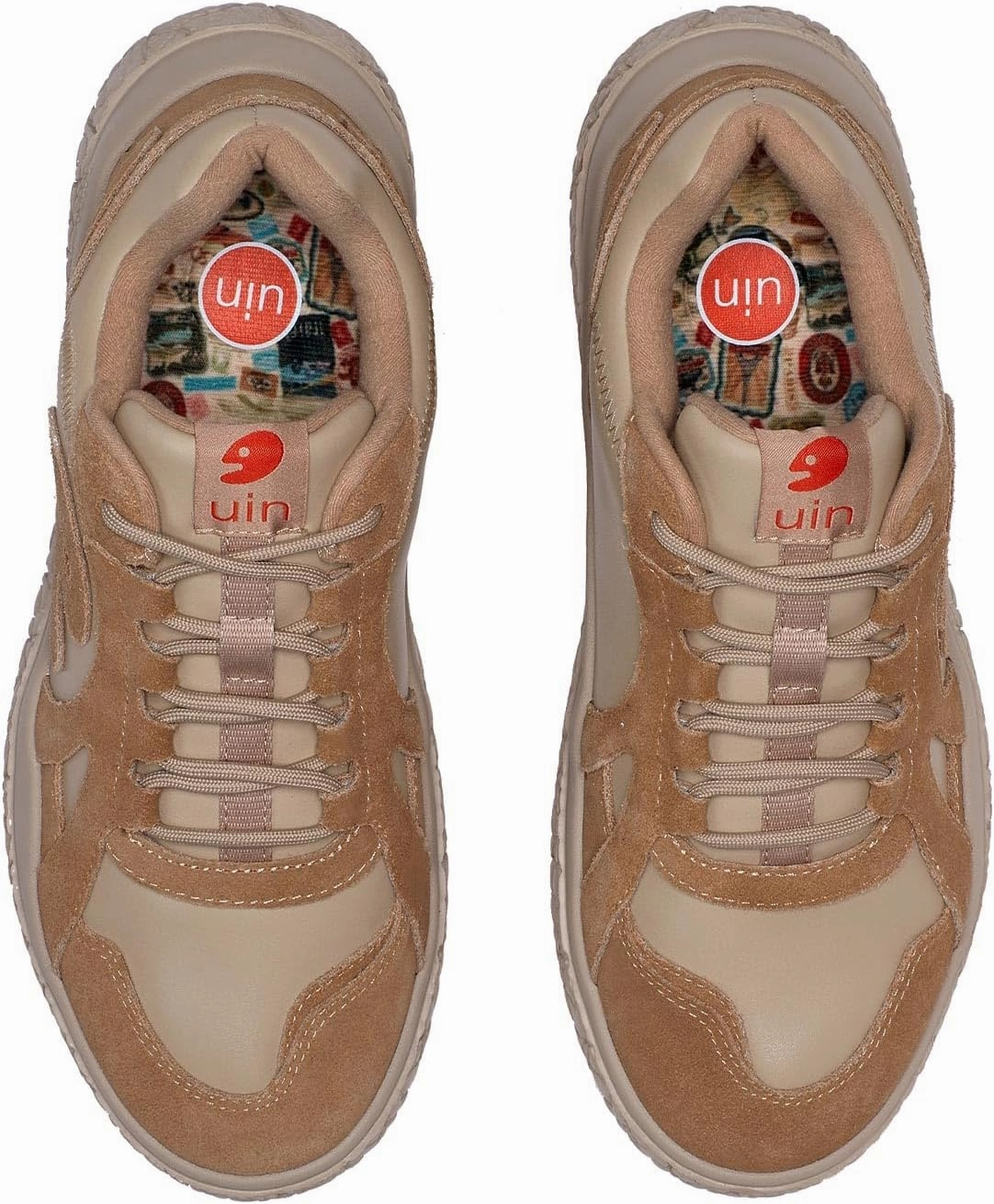 UIN Women's Walking Shoes Lace Up Casual Comfortable Art Painted Travel Sneaker Bardenas