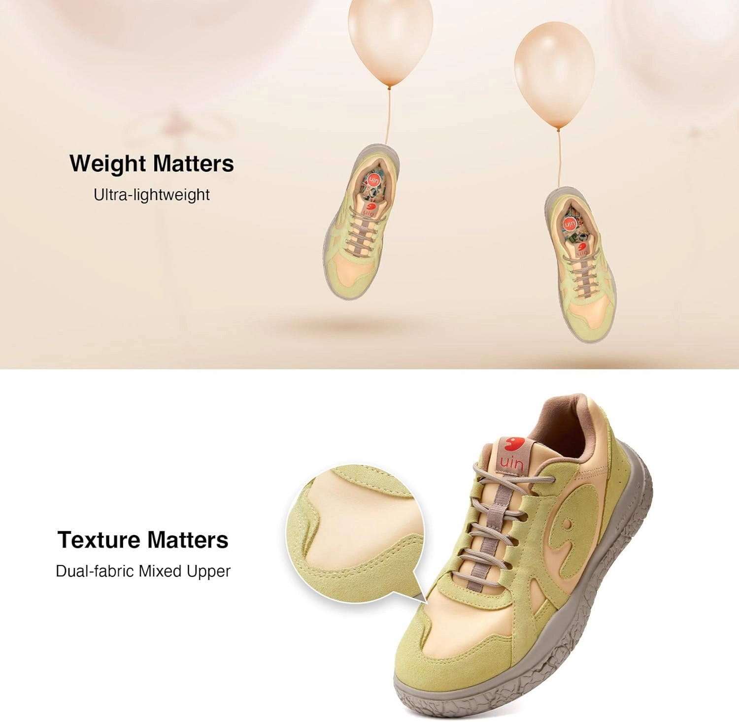 UIN Women's Walking Shoes Lace Up Casual Comfortable Art Painted Travel Sneaker Bardenas