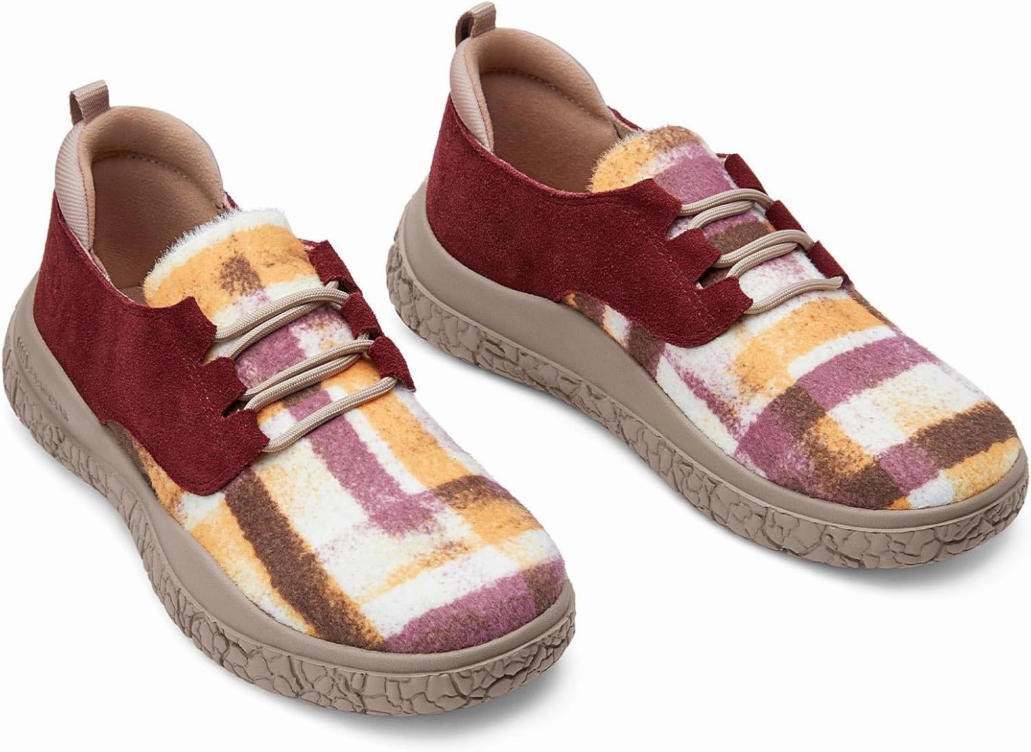 UIN Women's Walking Shoes Lace Up Casual Comfortable Art Painted Travel Sneaker Bardenas