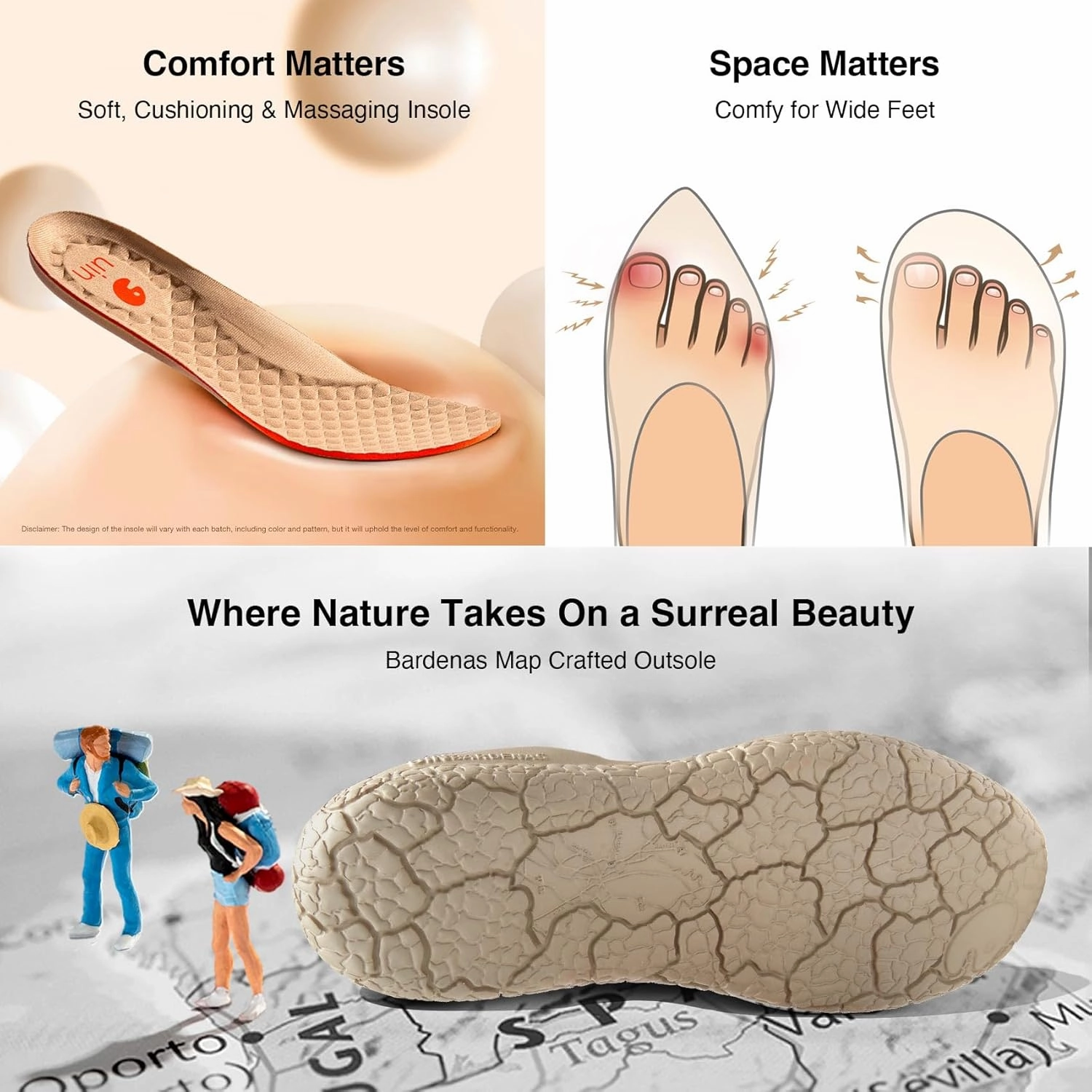 UIN Women's Walking Shoes Lace Up Casual Comfortable Art Painted Travel Sneaker Bardenas