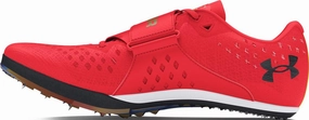 Under Armour - Unisex-Adult HOVR Skyline Long Jump Track Spikes Shoes, Color Racer Red (600), Size: 12 M US Mens / 13.5 M US Womens