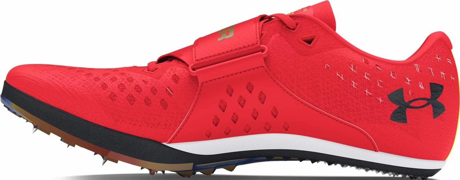 Under Armour - Unisex-Adult HOVR Skyline Long Jump Track Spikes Shoes, Color Racer Red (600), Size: 12 M US Mens / 13.5 M US Womens