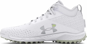 Under Armour - Unisex Spotlight Lax Turf Shoes, Color White (100), Size: 5 M US Mens / 6.5 M US Womens