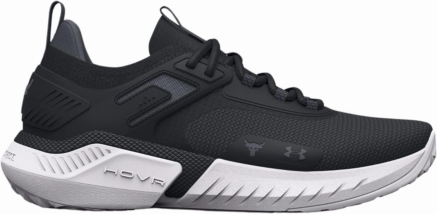 Under Armour Women's Project Rock 5 (Black/White, us_Footwear_Size_System, Adult, Women, Numeric, Medium, Numeric_7_Point_5)