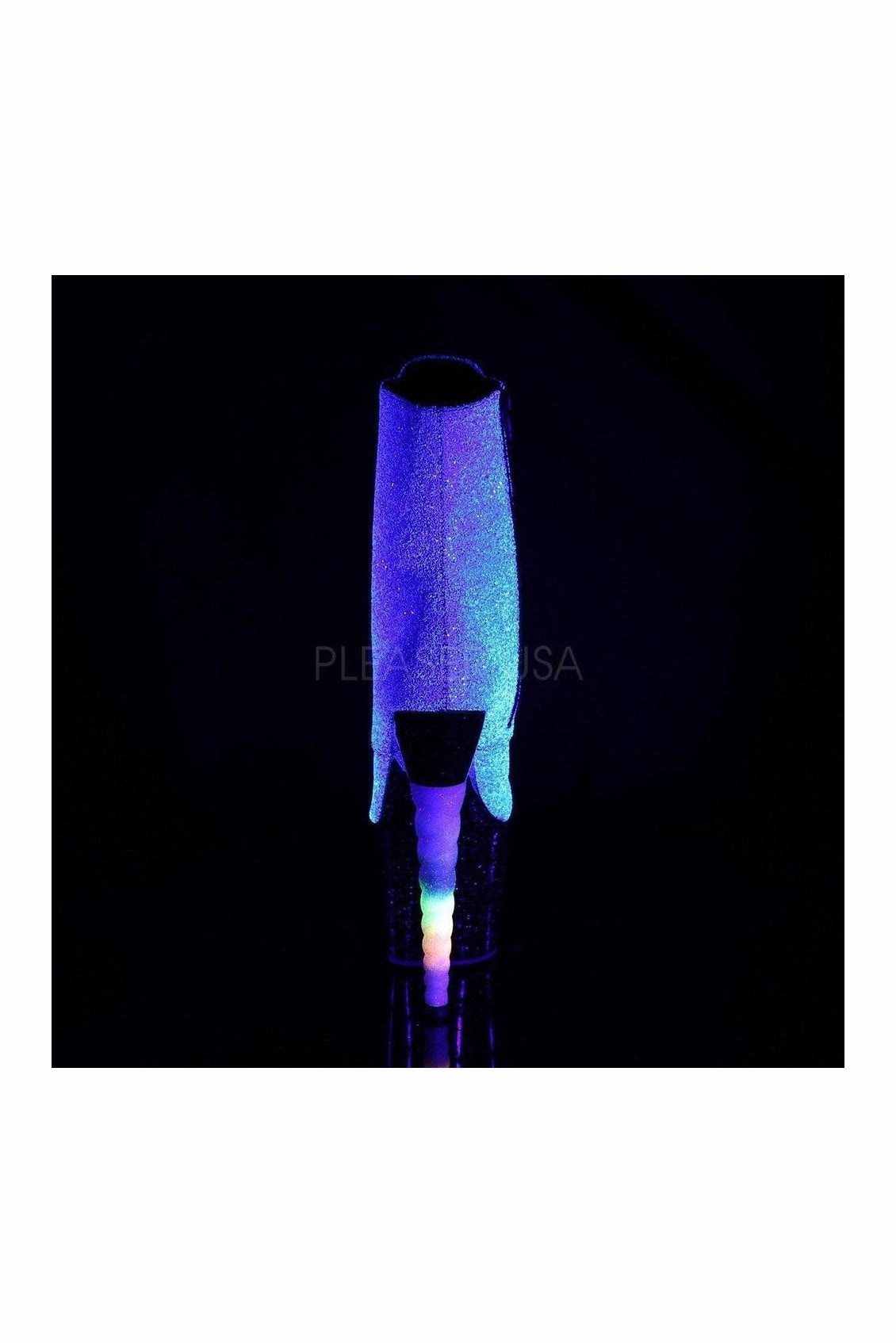 UNICORN-1020G Exotic Ankle Boot | Purple Glitter