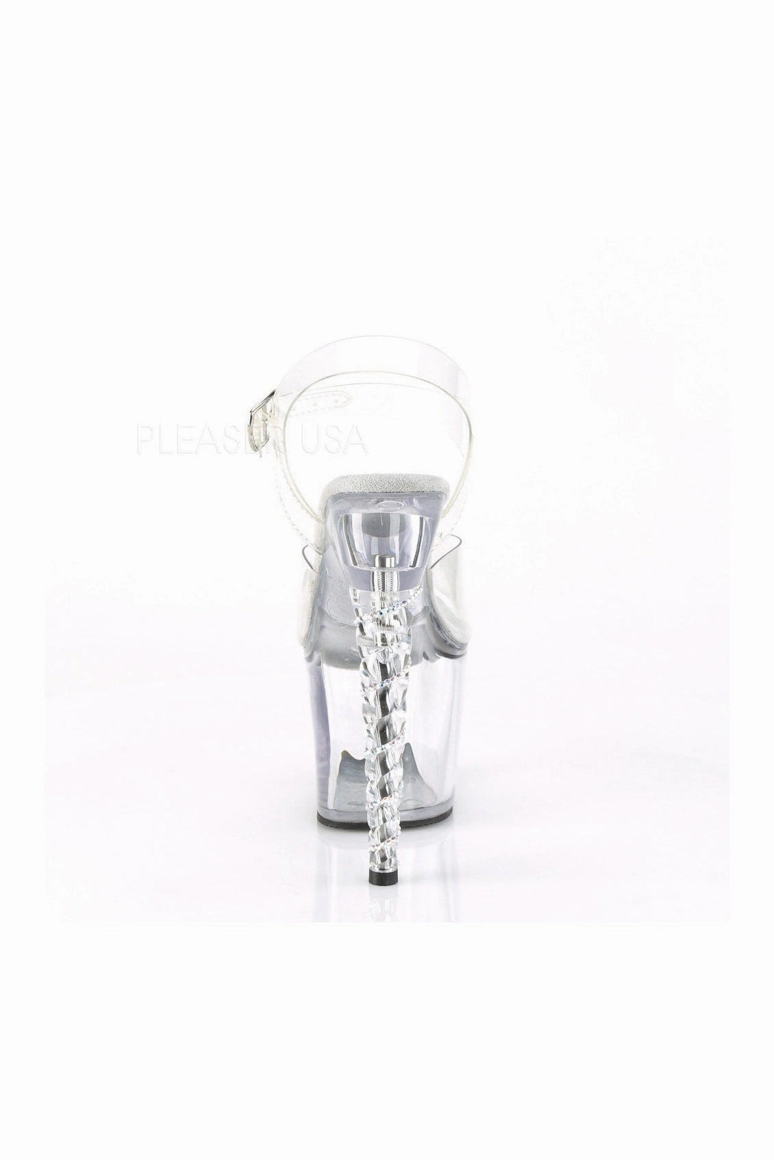 UNICORN-708RSH Exotic Platform Sandal | Clear Vinyl