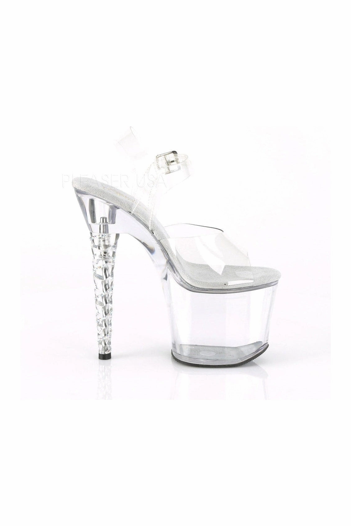 UNICORN-708RSH Exotic Platform Sandal | Clear Vinyl