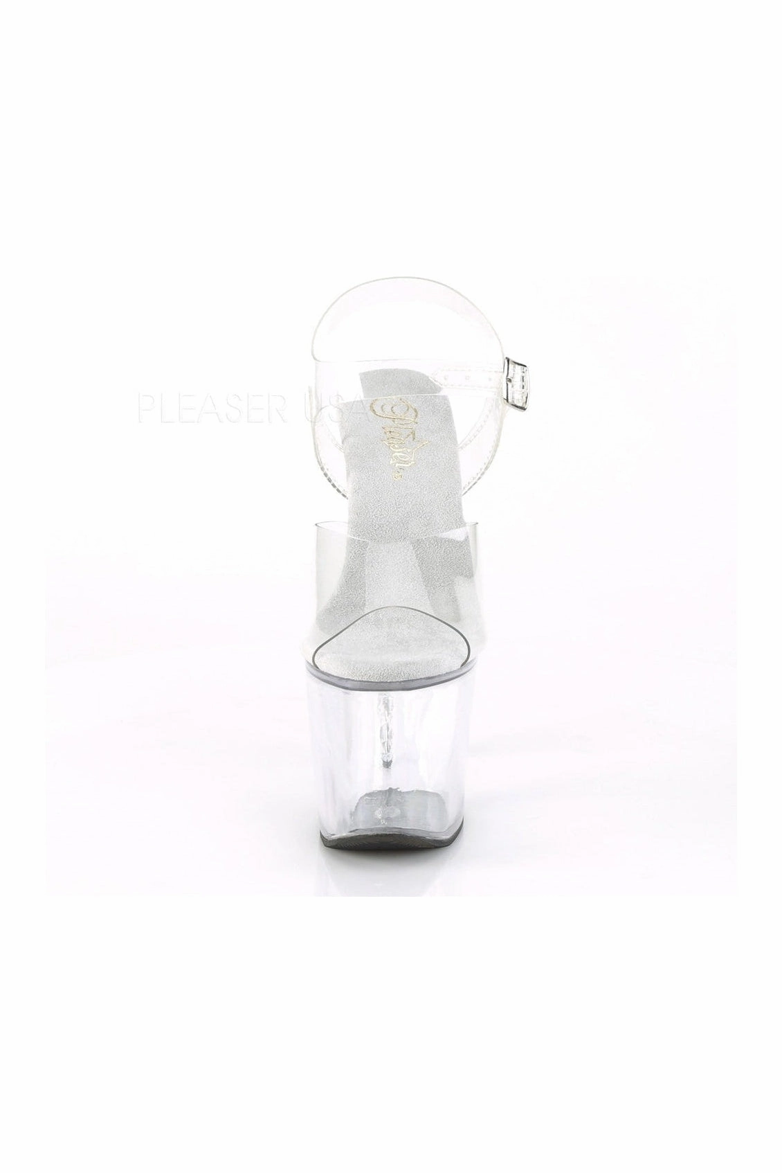 UNICORN-708RSH Exotic Platform Sandal | Clear Vinyl