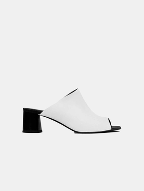 Uptown Desserto Cactus Leather Vegan Mules | White
