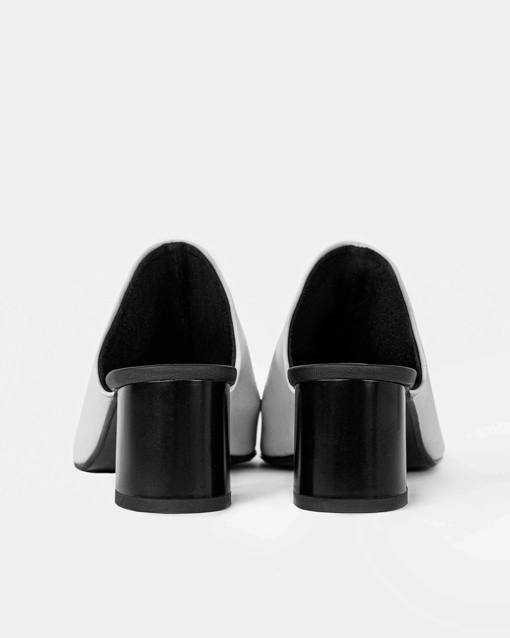 Uptown Desserto Cactus Leather Vegan Mules | White
